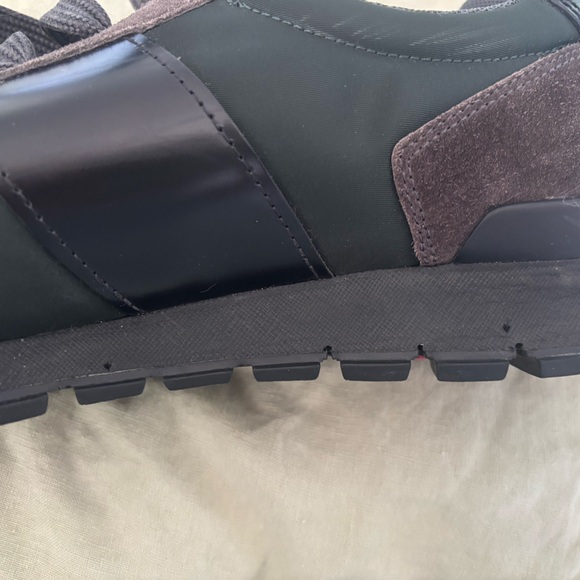 Prada Sport Green/Grey Nylon And Leather Low Top Sneakers - Picture 9 of 9